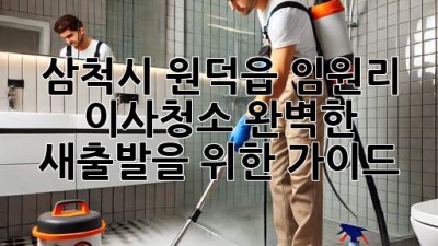 삼척시 원덕읍 임원리 이사청소: 완벽한 새출발을 위한 가이드